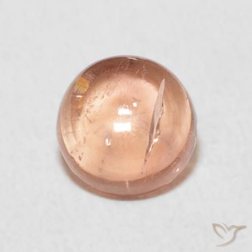 1.18ct Natürlicher Pfirsichrose Turmalin, Runden, Transparent