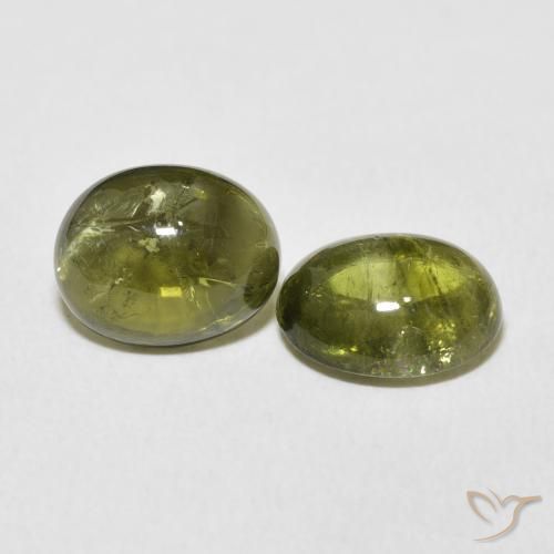 6.25 ct natürliche Mittelgrün Turmalin-Edelsteine, Oval, Transparent