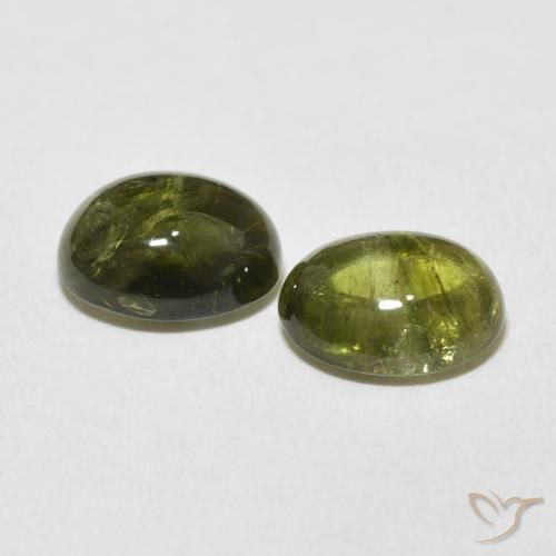 6.25 ct natürliche Mittelgrün Turmalin-Edelsteine, Oval, Transparent