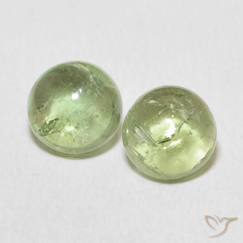 3.17ctw Natürlicher Helles Limettengrün Turmalin, Runden, Transparent