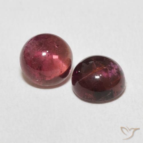 2.32 ct natürliche tiefrosa Turmalin-Edelsteine, Runden, Transparent