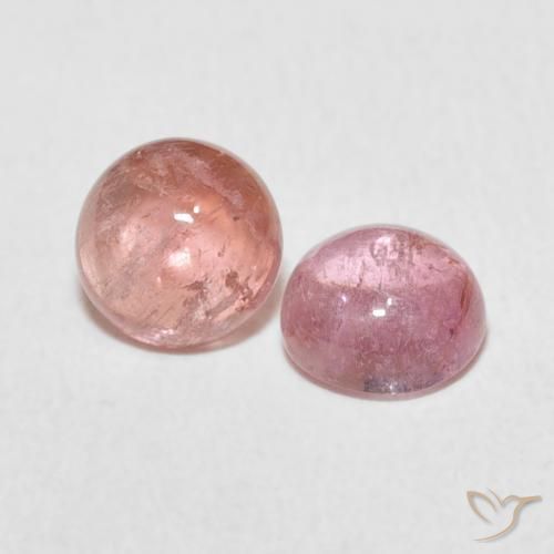 2.18 ct natürliche hellrosa Turmalin-Edelsteine, Runden, Transparent