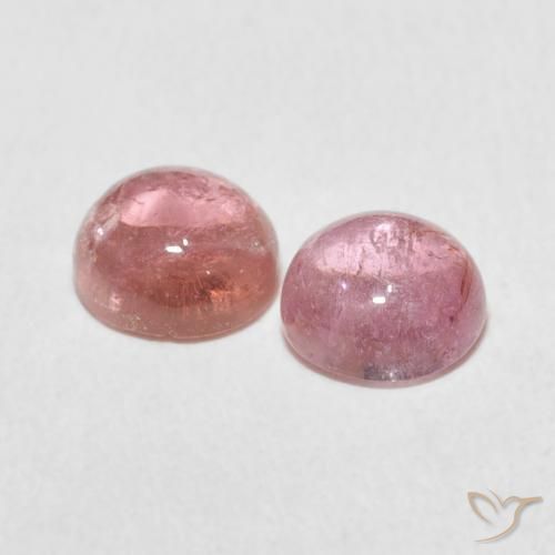 2.18 ct natürliche hellrosa Turmalin-Edelsteine, Runden, Transparent