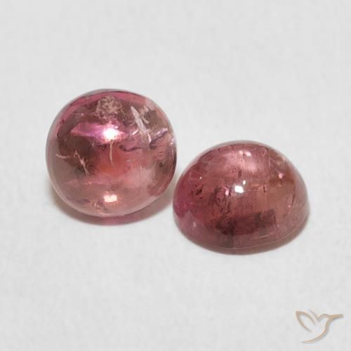 1.85 ct natürliche tiefrosa Turmalin-Edelsteine, Runden, Transparent