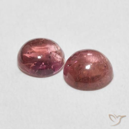 1.85 ct natürliche tiefrosa Turmalin-Edelsteine, Runden, Transparent