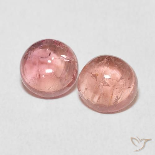 1.90ctw Natürlicher Kaugummi Rosa Turmalin, Runden, Transparent