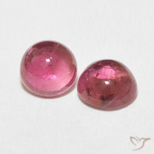 2.50 ct natürliche Mittelrosa Turmalin-Edelsteine, Runden, Transparent