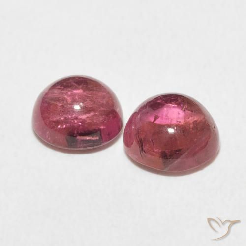 2.50 ct natürliche Mittelrosa Turmalin-Edelsteine, Runden, Transparent