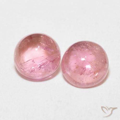 2.68ctw Natürlicher Kaugummi-Rosa-Ton Turmalin, Runden, Transparent