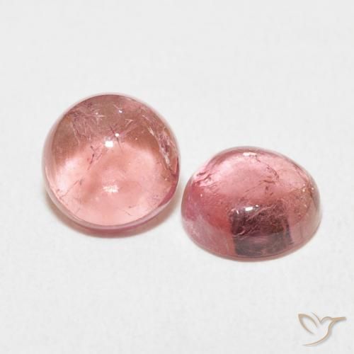 2.48 ct natürliche rose-rosa Turmalin-Edelsteine, Runden, Transparent