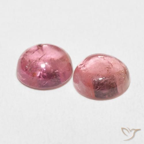 2.48 ct natürliche rose-rosa Turmalin-Edelsteine, Runden, Transparent