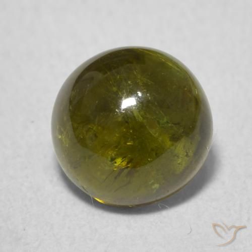 1.54ct Natürlicher gelblich-grün Turmalin, Runden, Transparent