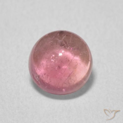 0.86ct Natürlicher Dunkelorangerosa Turmalin, Runden, Transparent