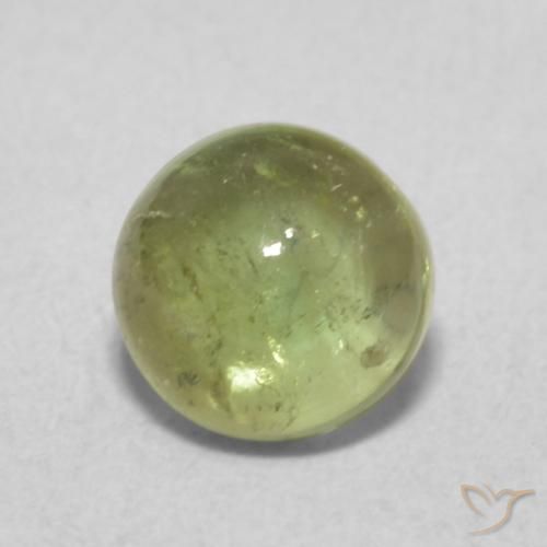 1.06ct Natürlicher gelb-grün Turmalin, Runden, Transparent