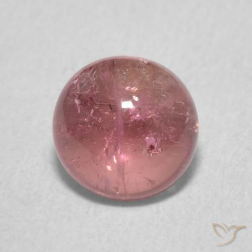 1.00ct Natürlicher Mittelrosa Turmalin, Runden, Transparent, Photo A