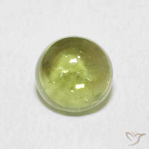 0.79ct Natürlicher Warmes Erdgrün Turmalin, Runden, Transparent