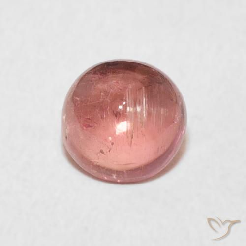 0.89ct Natürlicher Mittelrosa Turmalin, Runden, Transparent