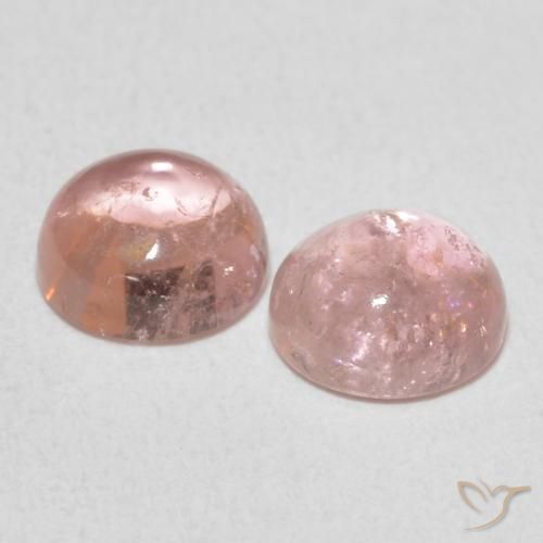 1.97 ct natürliche rose-rosa Turmalin-Edelsteine, Runden, Transparent
