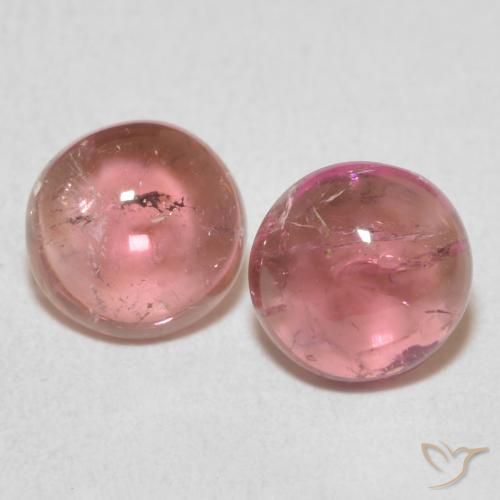 2.07ctw Natürlicher orange-rosa Turmalin, Runden, Transparent
