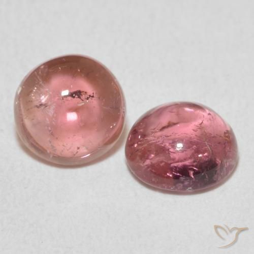 2.07 ct natürliche orange-rosa Turmalin-Edelsteine, Runden, Transparent
