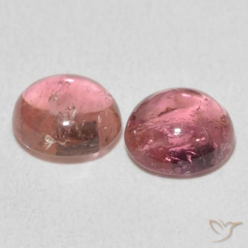 2.07 ct natürliche orange-rosa Turmalin-Edelsteine, Runden, Transparent