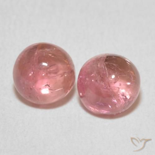 2.04ctw Natürlicher orange-rosa Turmalin, Runden, Transparent