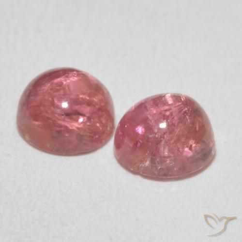 2.04 ct natürliche orange-rosa Turmalin-Edelsteine, Runden, Transparent