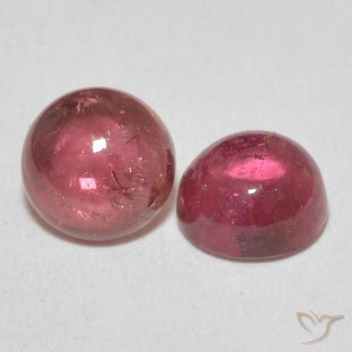 2.21 ct natürliche Mittelrosa Turmalin-Edelsteine, Runden, Transparent