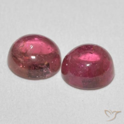 2.21 ct natürliche Mittelrosa Turmalin-Edelsteine, Runden, Transparent