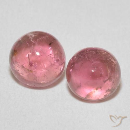 2.15ctw Natürlicher Kaugummi Rosa Turmalin, Runden, Transparent