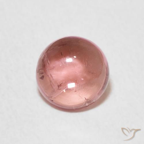 0.77ct Natürlicher orange-rosa Turmalin, Runden, Transparent