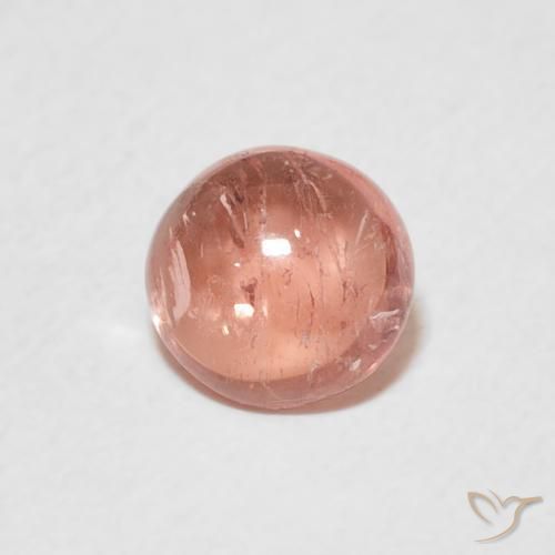 9,17 ctw natürlicher rosa-orange Turmalin, Runden, Transparent