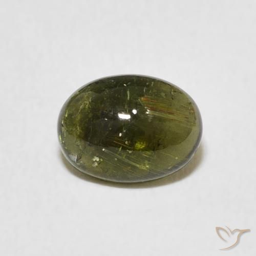 1.53ct Natürlicher bräunlich-grün Turmalin, Oval, Transparent