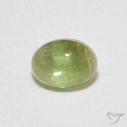 0.76ct Natürlicher Warmes Grün Turmalin, Oval, Transparent