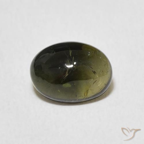 1.50ct Natürlicher dunkelgrün Turmalin, Oval, Transparent