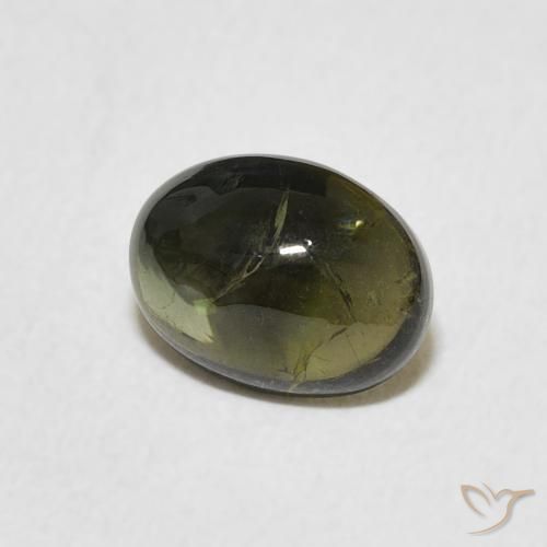 9,17 ctw natürlicher dunkelgrün Turmalin, Oval, Transparent