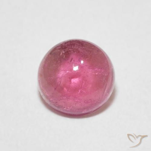 0.90ct Natürlicher Mittelrosa Turmalin, Runden, Transparent