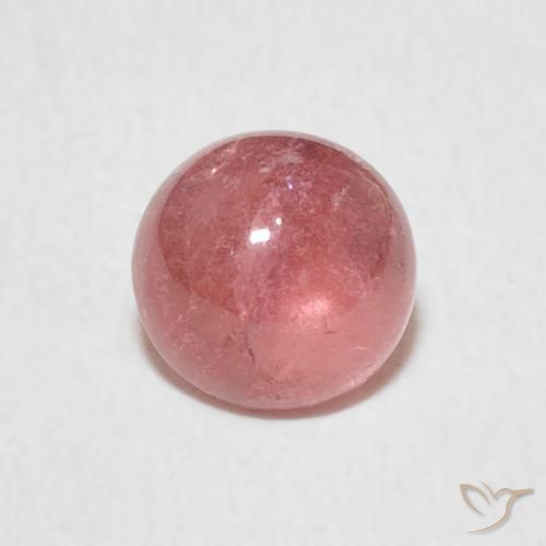 0.94ct Natürlicher Dunkelorangerosa Turmalin, Runden, Transparent