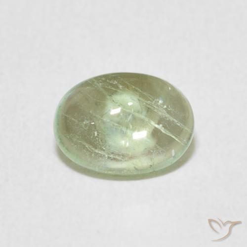 1.06ct Natürlicher Blasses Gelbgrün Turmalin, Oval, Transparent