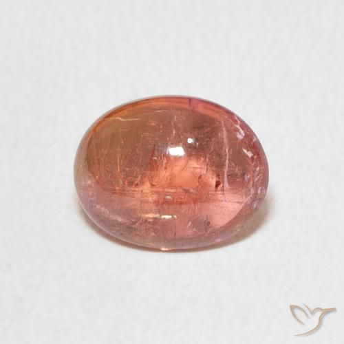 1.90ct Natürlicher Orangerosa Turmalin, Oval, Transparent