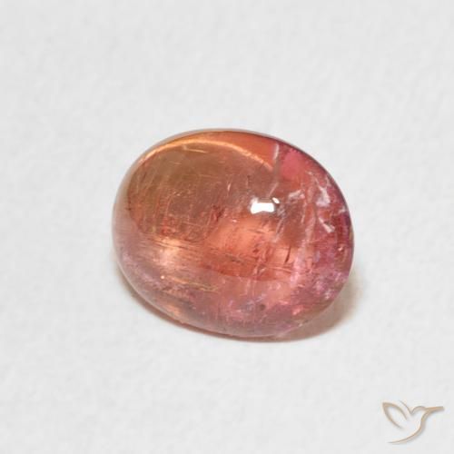 9,17 ctw natürlicher Orangerosa Turmalin, Oval, Transparent