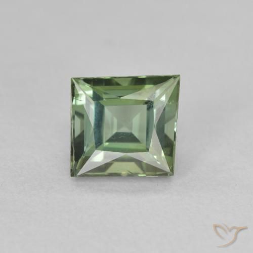 1.58ct Natürlicher Blasses Erdgrün Turmalin, Fantasie, VVS