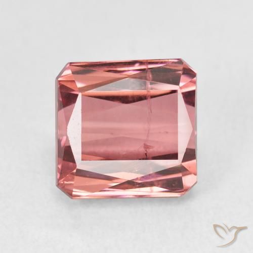 2.78ct Natürlicher tiefrosa Turmalin, Smaragdschliff, SI