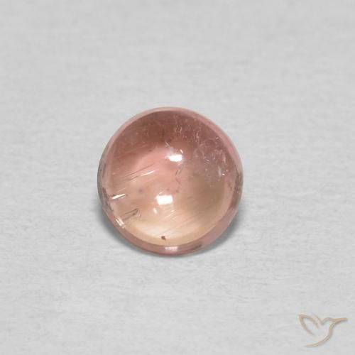 0.50ct Natürlicher Lachs-rosa Turmalin, Runden, Transparent