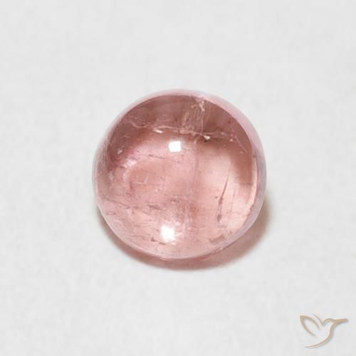 0.63ct Natürlicher hellrosa Turmalin, Runden, Transparent