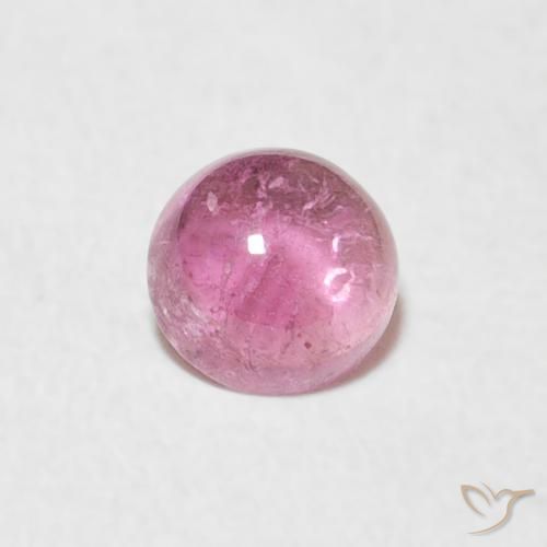 0.47ct Natürlicher Mittelrosa Turmalin, Runden, Transparent