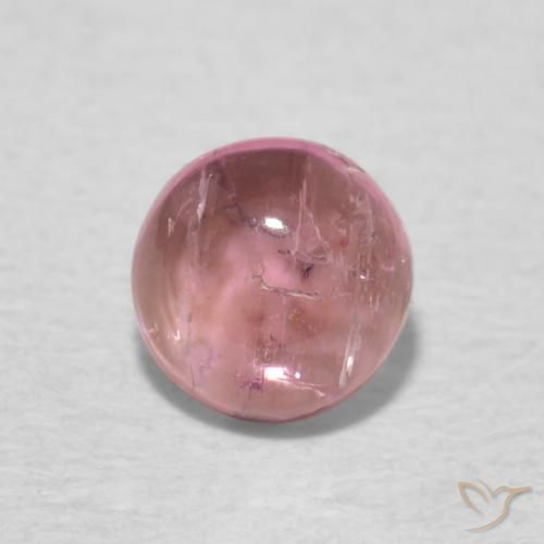 0.54ct Natürlicher Mittelrosa Turmalin, Runden, Transparent
