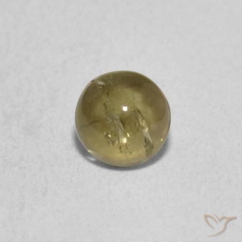 0.63ct Natürlicher Erdiges Grün Turmalin, Runden, Transparent