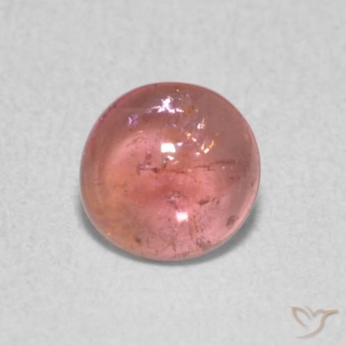 0.48ct Natürlicher orange-rosa Turmalin, Runden, Transparent