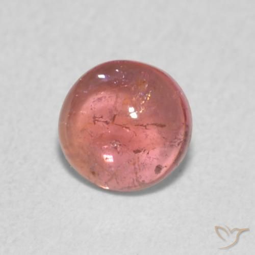 9,17 ctw natürlicher orange-rosa Turmalin, Runden, Transparent